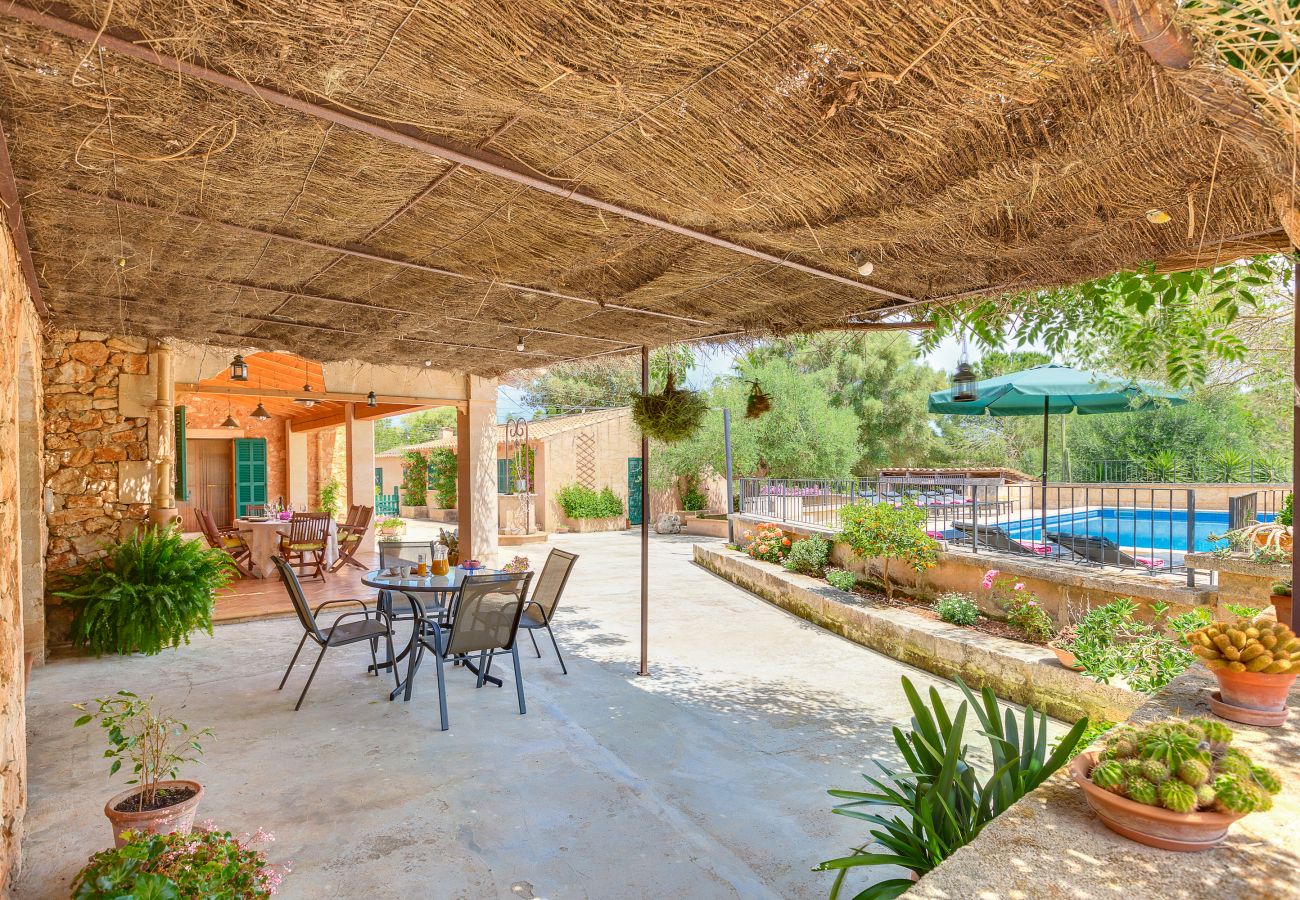 Terrace pool villa holiday rental Manacor Mallorca