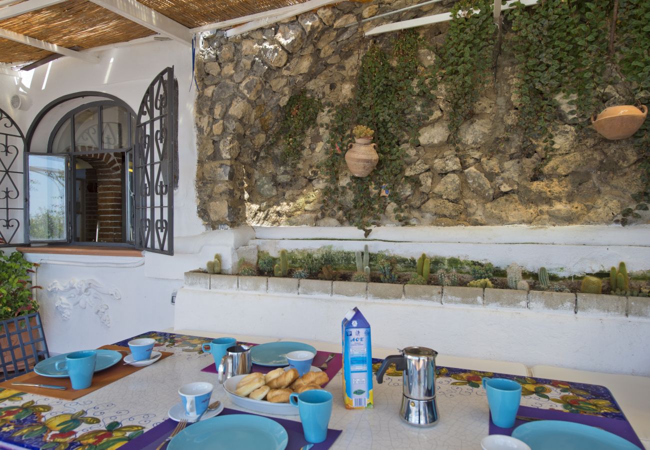 House in Praiano - Casa Sunset - Panoramic terrace overlooking Positano and Capri