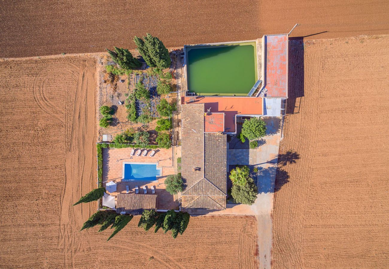 Aerial view Holiday villa Sa Pobla Mallorca