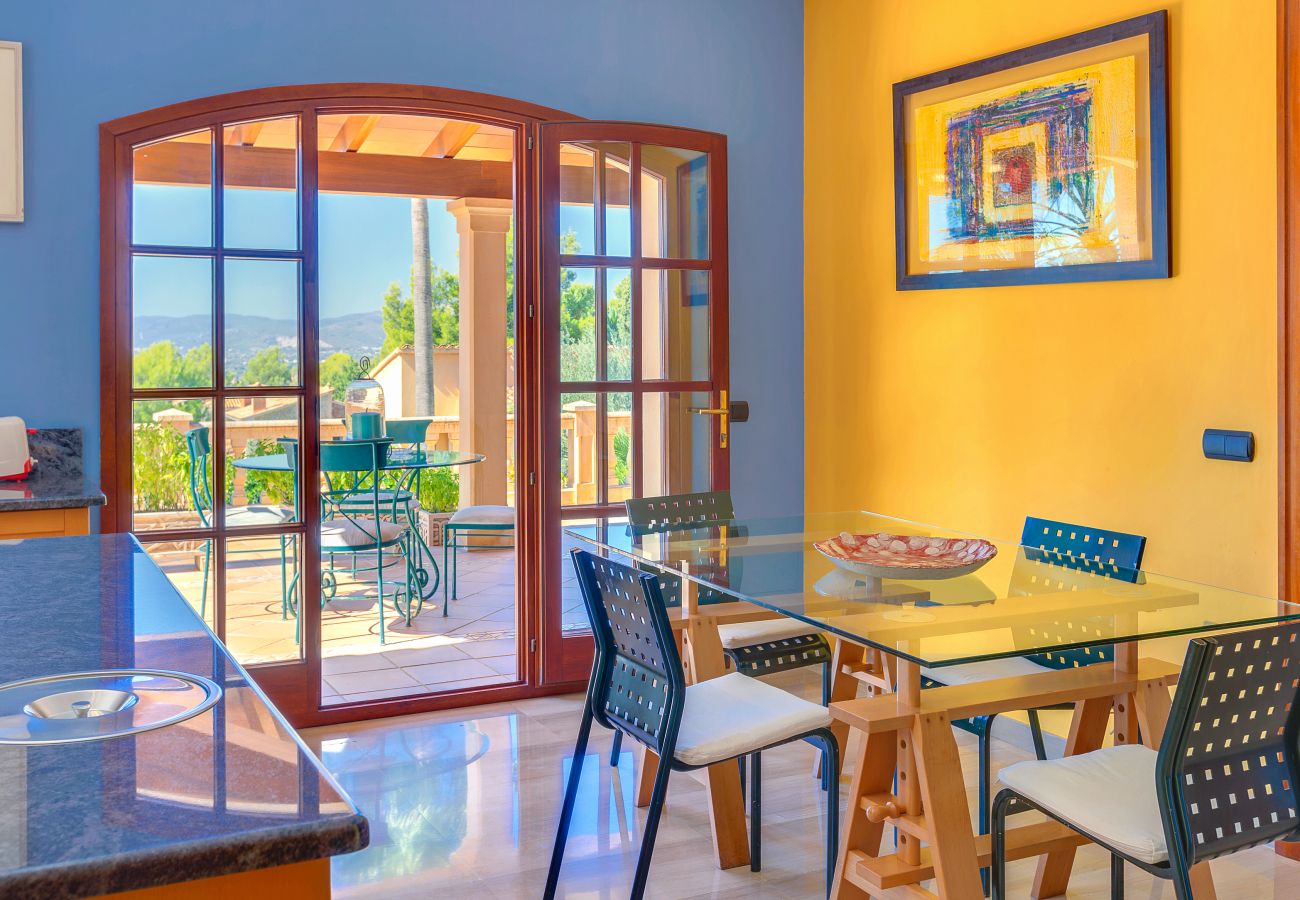 Kitchen with natural light and a terrace.