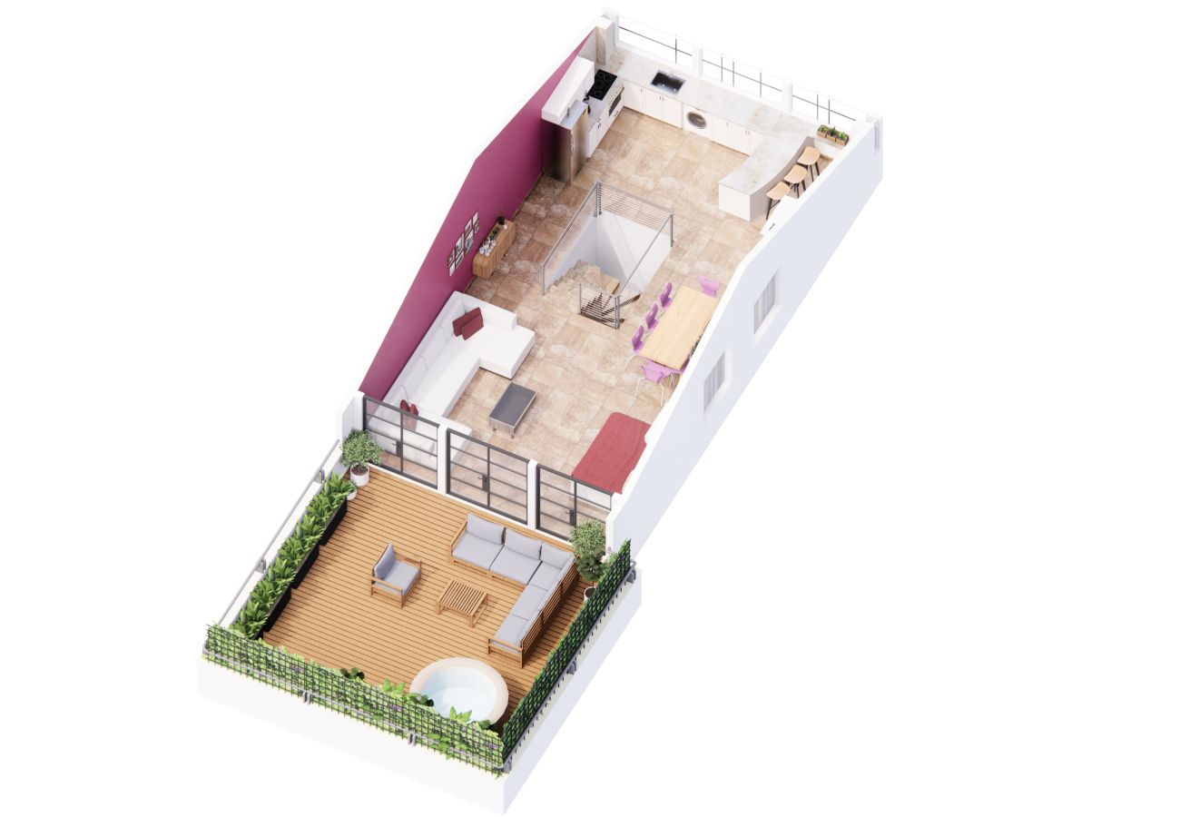 Apartment in Tel Aviv - Jaffa - Penthouse & Jacuzzi in Neve Tzedek by FeelHome