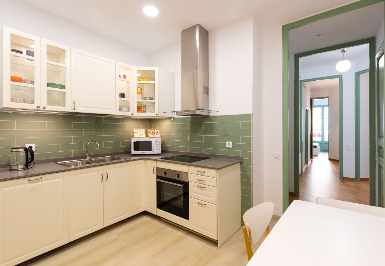 Kitchen of MODERNIST FAMILY BARCELONA APARTMENT