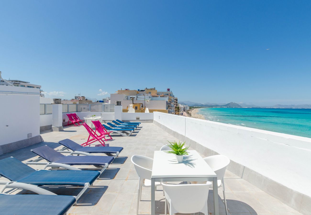Apartment in Can Picafort - YourHouse Blau Blue 1.2, sea-view apartment in Can Picafort