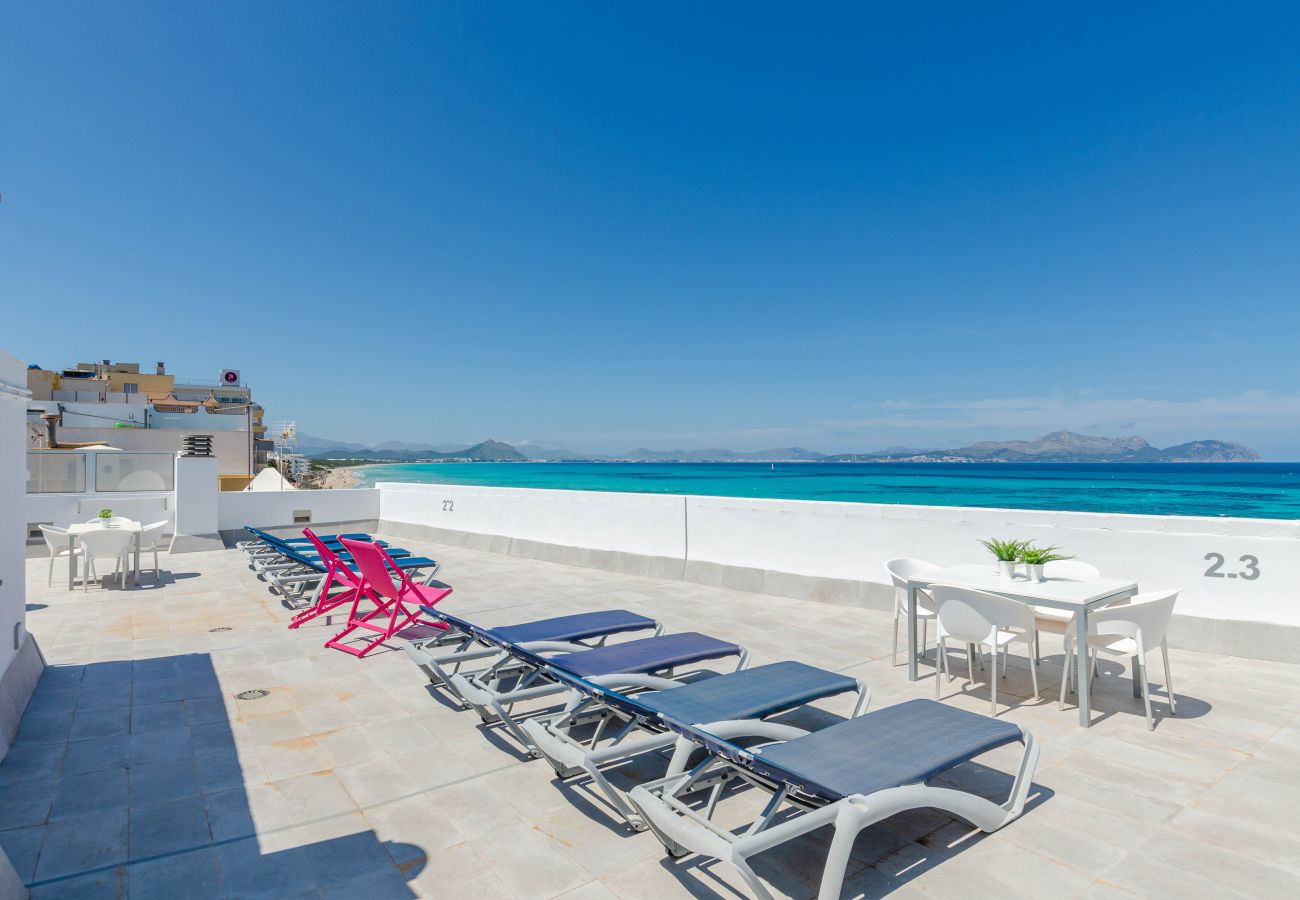 Apartment in Can Picafort - YourHouse Blau Blue 1.2, sea-view apartment in Can Picafort
