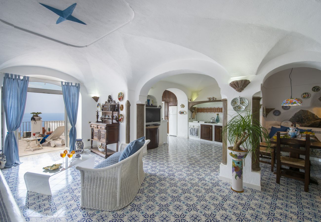 House in Praiano - Maison del Pescatore - Few steps away from the beach, sea view 