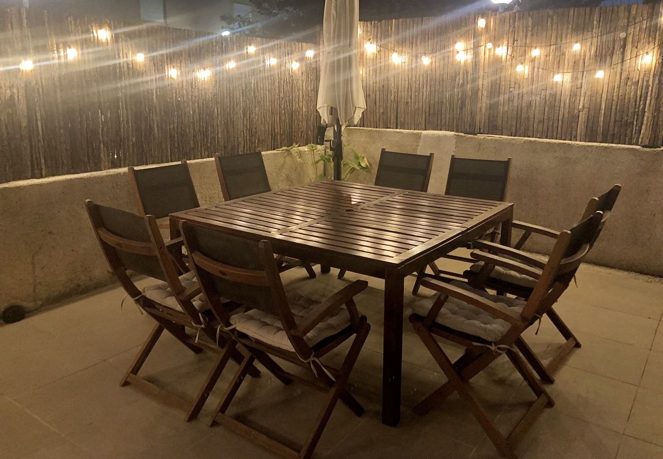 Terrace of holiday apartment La Pineda Tarragona