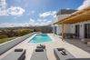 Villa in Aspro Chorio - Poolside Panorama: Coastal Luxury & Vistas